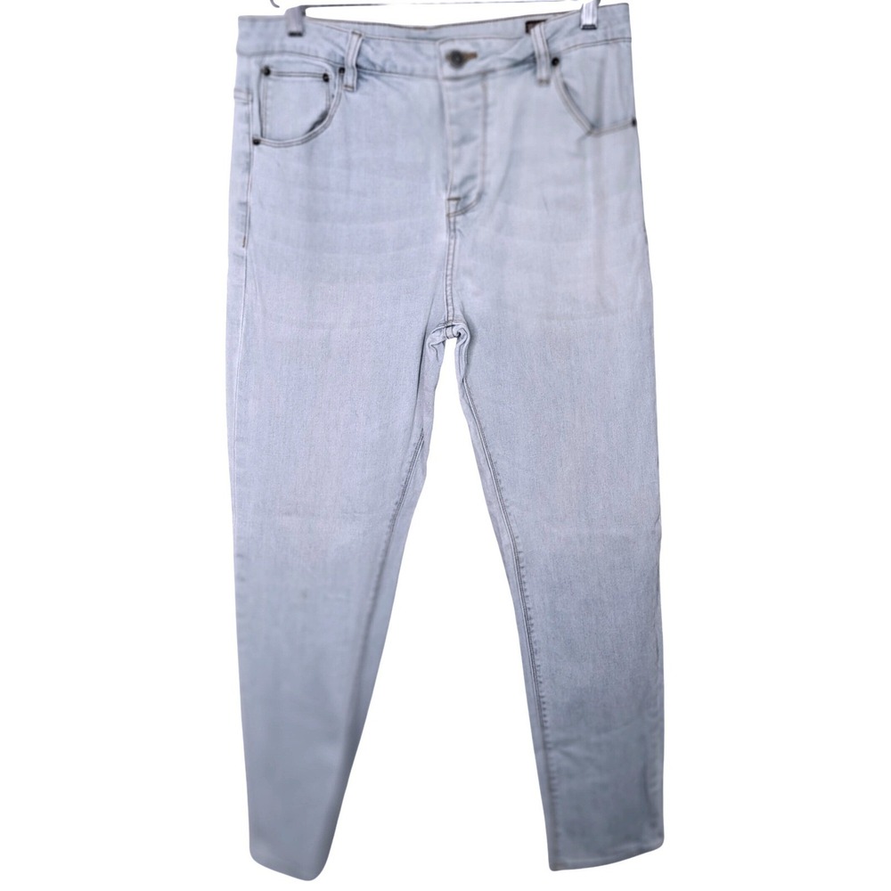 ASOSJeans Womens 33 Light Wash High Waisted Straight Leg Jeans Denim Casual
